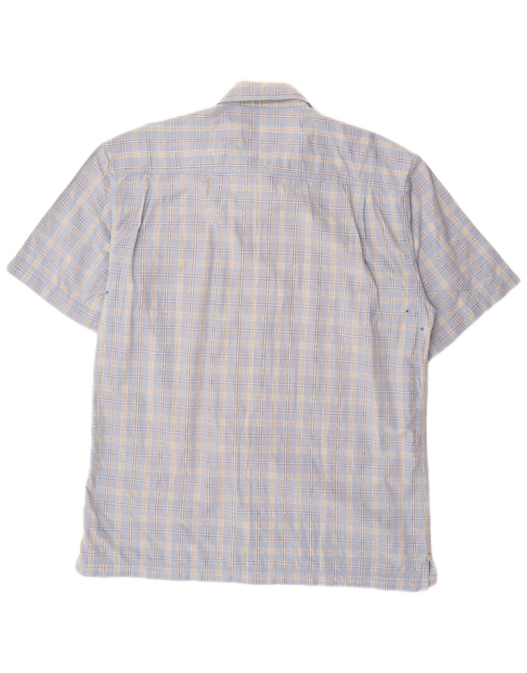 Camisa masculina de manga curta WRANGLER grande algodão xadrez azul