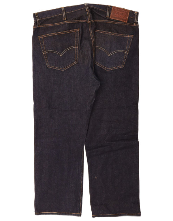 Levi's Masculino 501 Straight Jeans W38 L27 Azul Marinho Algodão
