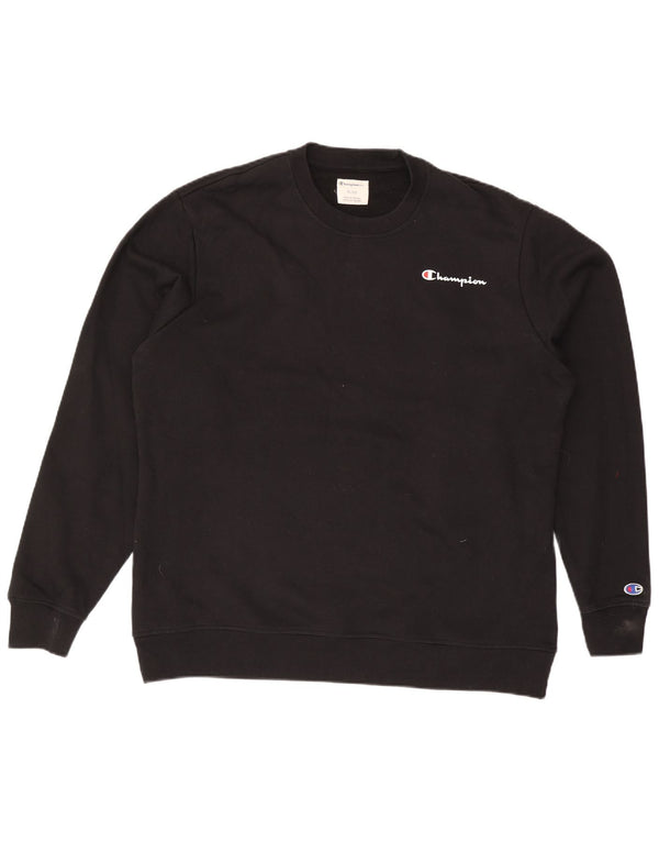 Campeão Mens Moletom Jumper XL Algodão Preto