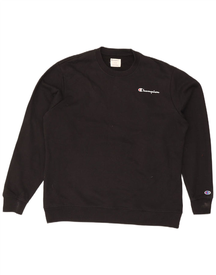 Campeão Mens Moletom Jumper XL Algodão Preto