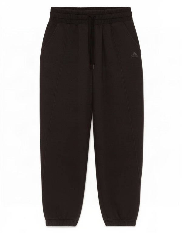 Adidas Womens Tracksuit Calças Joggers UK 12/14 Médio Algodão Preto
