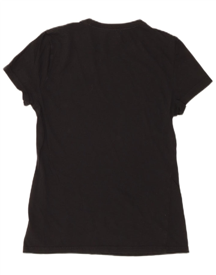 Camiseta feminina Reebok Top UK 8 pequena algodão preto
