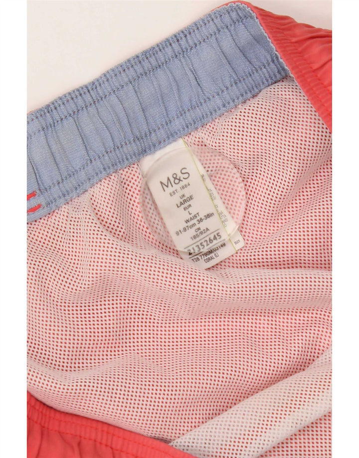 Shorts de natação masculino Marks & Spencer grande algodão rosa