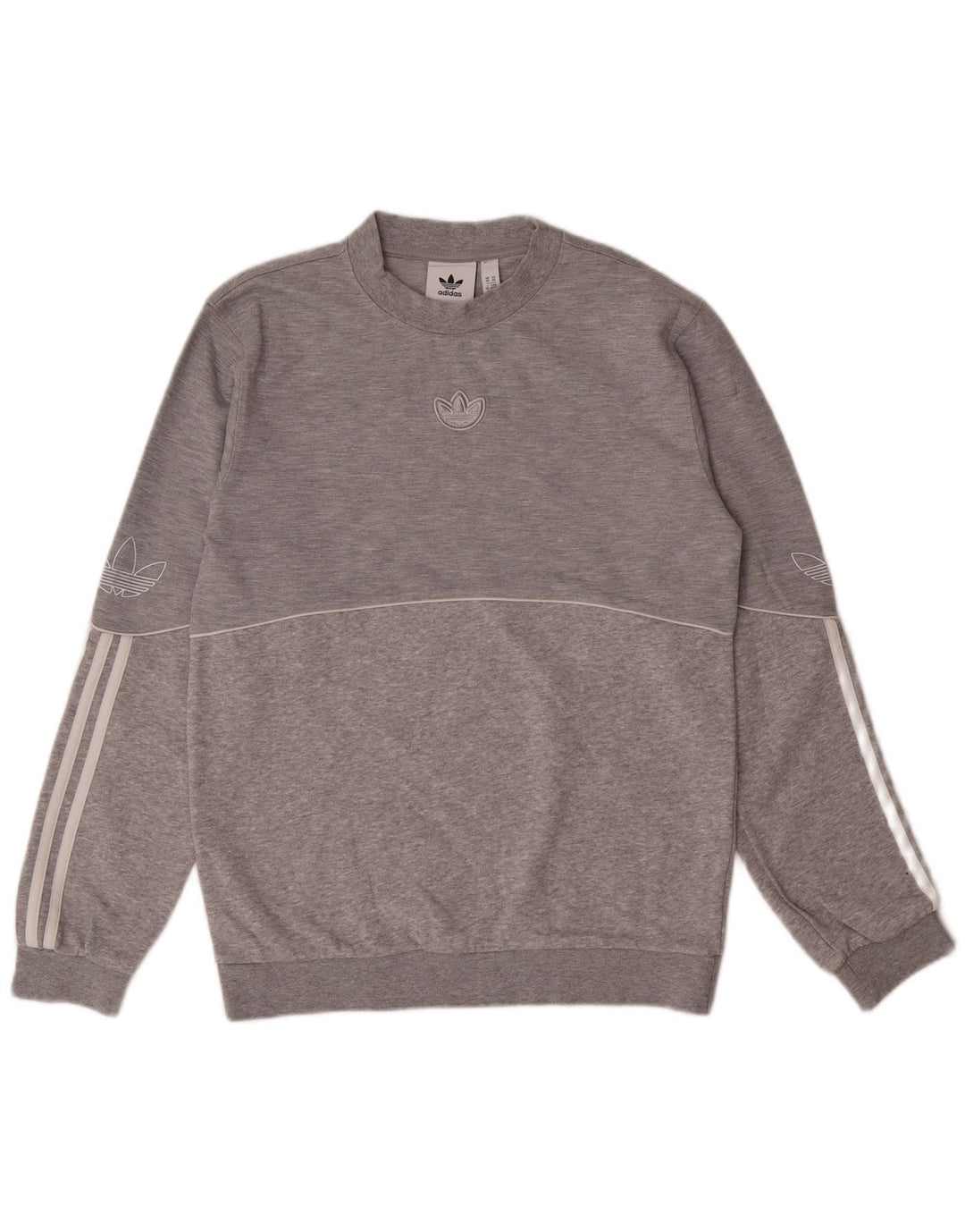 ADIDAS Mens Sweatshirt Jumper XS Algodão Cinzento