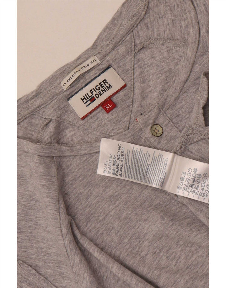 Camiseta masculina Tommy Hilfiger Top XL algodão cinza