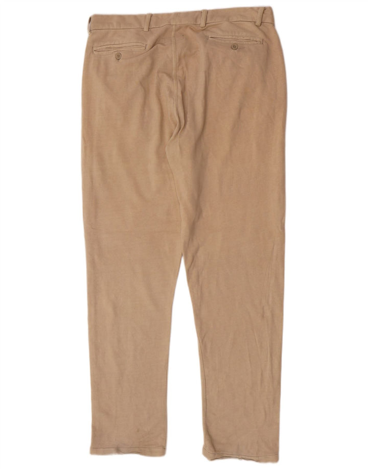 Zara Mens Slim Fit Chino Calças Médio W34 L32 Bege