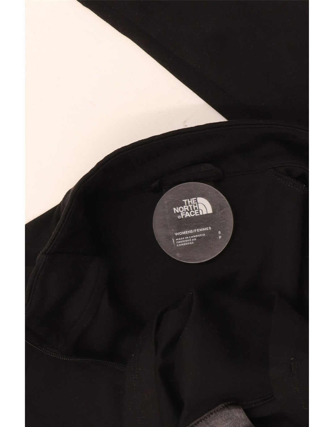 The North Face Womens Zip Neck Pullover Treino Top UK 10 Pequeno Preto