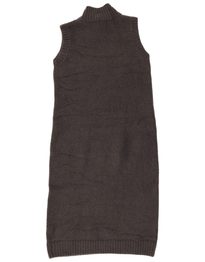 Zara Vestido feminino sem mangas sem mangas UK 14 cinza médio