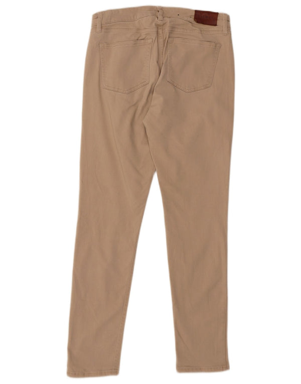 Jeans skinny feminino Ralph Lauren US 6 médio W30 L29 algodão bege