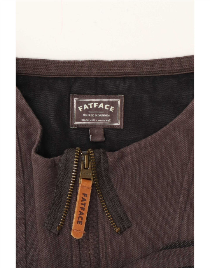 Fat Face Mens Moletom Jumper Pequeno Listrado Cinza