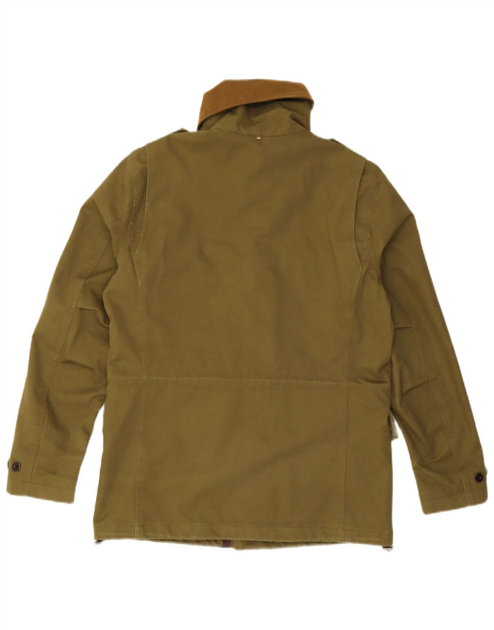 Jaqueta utilitária masculina Pretty Green UK 38 algodão cáqui médio