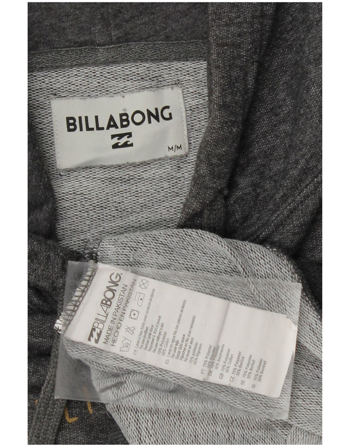 Suéter com capuz gráfico masculino Billabong poliéster manchado cinza médio