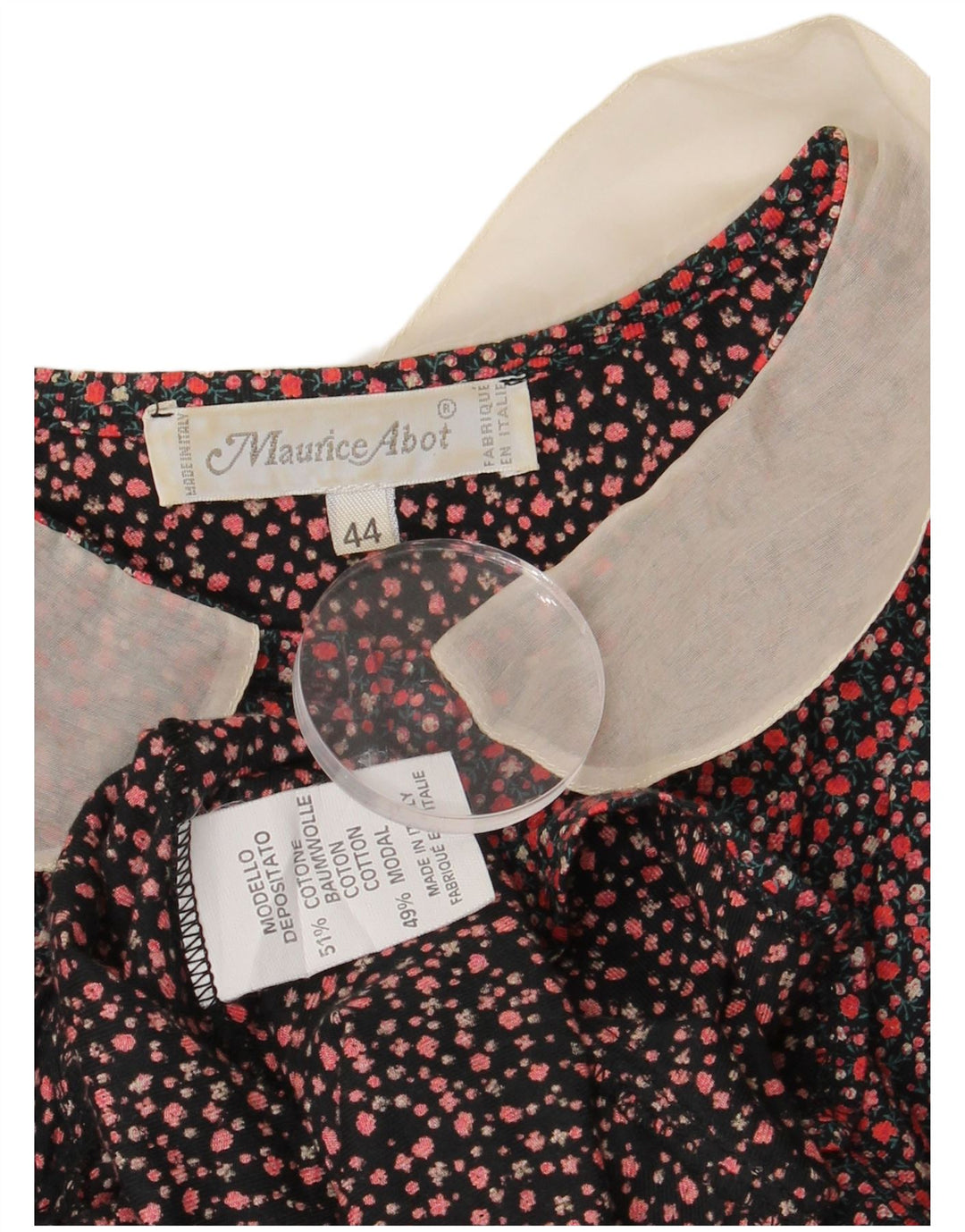 Blusa feminina MAURICE ABOT manga comprida IT 44 médio vermelho floral