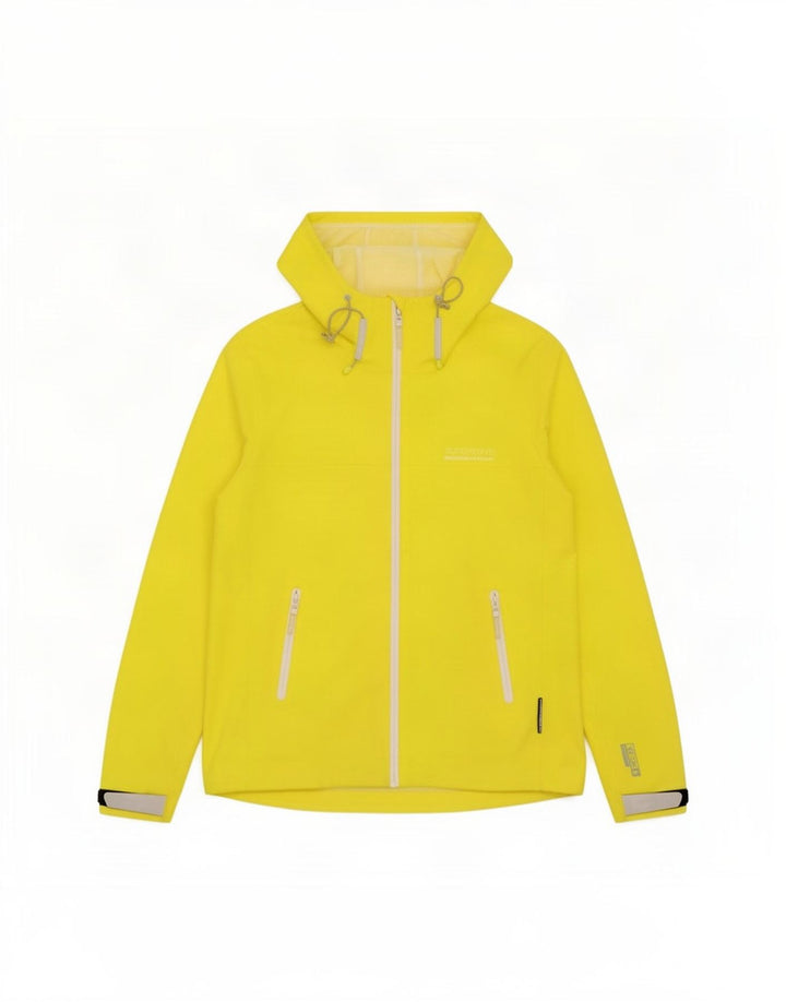Jaqueta de chuva com capuz feminina Superdry UK 12 poliéster amarelo médio