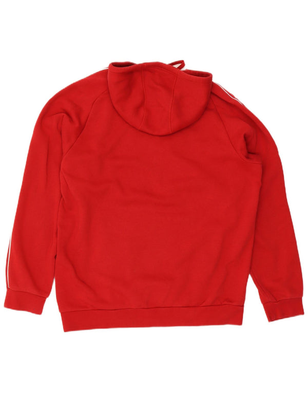 Adidas Mens Hoodie Jumper XL Vermelho Algodão Esportes