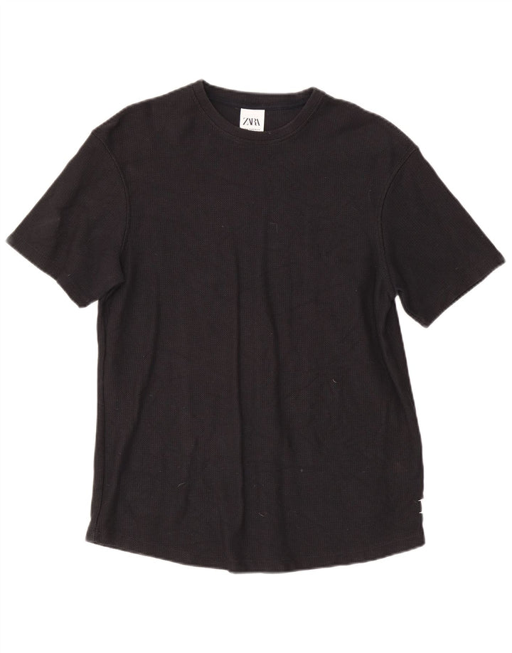 Zara Camiseta masculina Top Médio Preto