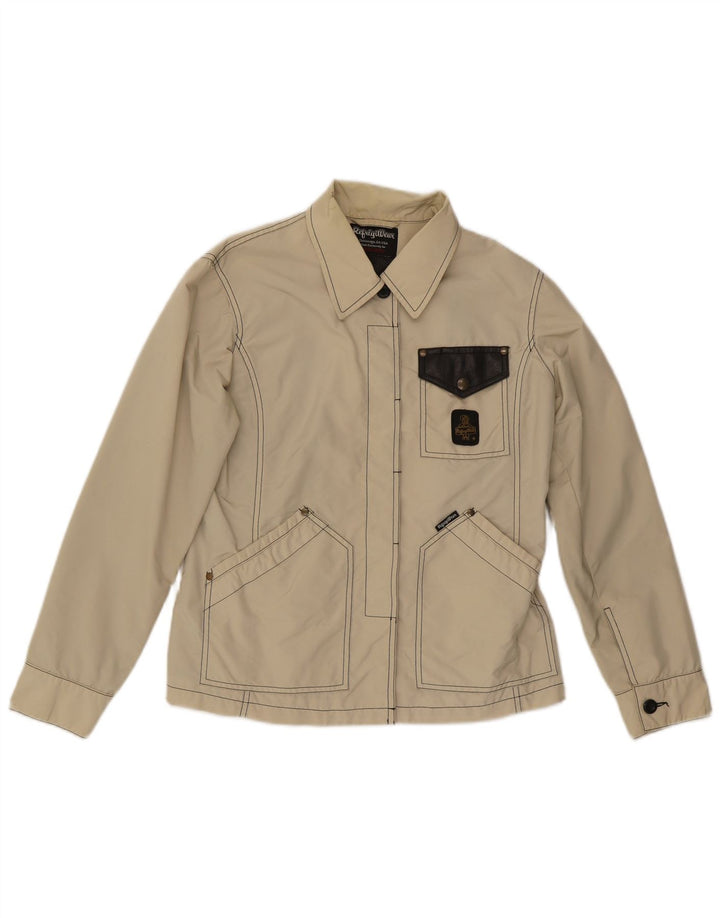 Jaqueta utilitária feminina Refrigiwear UK 14 grande nylon bege