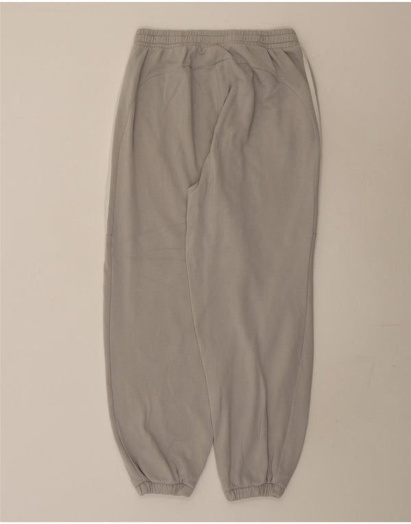 Calça de treino feminina Adidas Joggers UK 16/18 grande cinza algodão