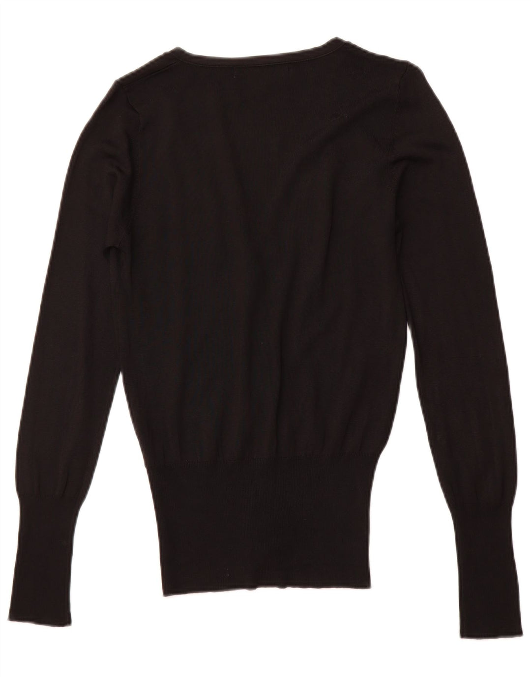 Suéter cardigã feminino ZARA Reino Unido 10 pequeno viscose preta