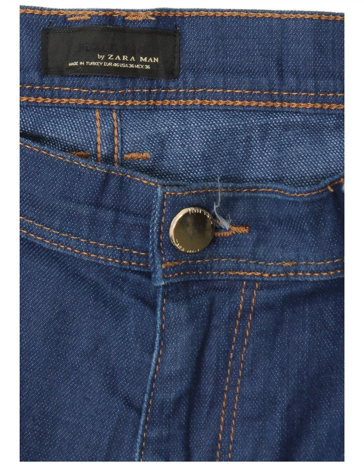 Zara Mens Slim Jeans EU 46 XL W36 L34 Azul