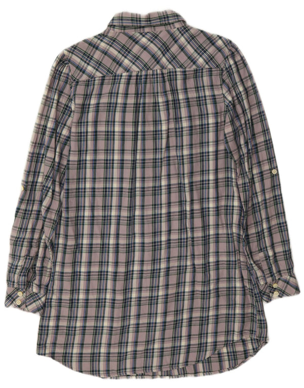 Vestido camisa de flanela feminino Levi's Reino Unido 10 pequeno algodão xadrez roxo