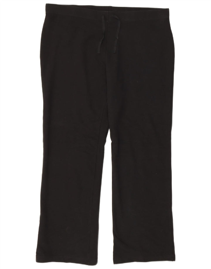 Calça de treino feminina MARKS & SPENCER UK 22 3XL algodão preto