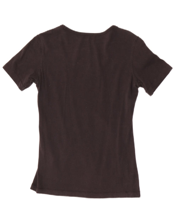 Camiseta feminina estampada Champion UK 12 algodão preto médio