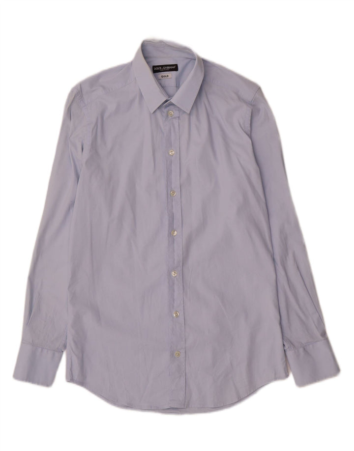 Camisa masculina Dolce & Gabbana tamanho 15 1/2 39 azul médio