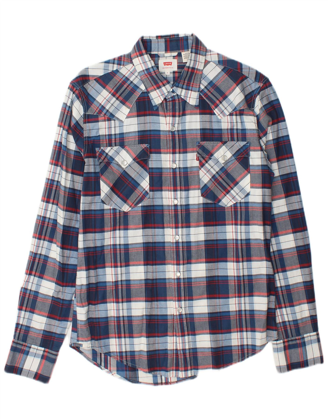 Camisa masculina Levi's pequena xadrez azul