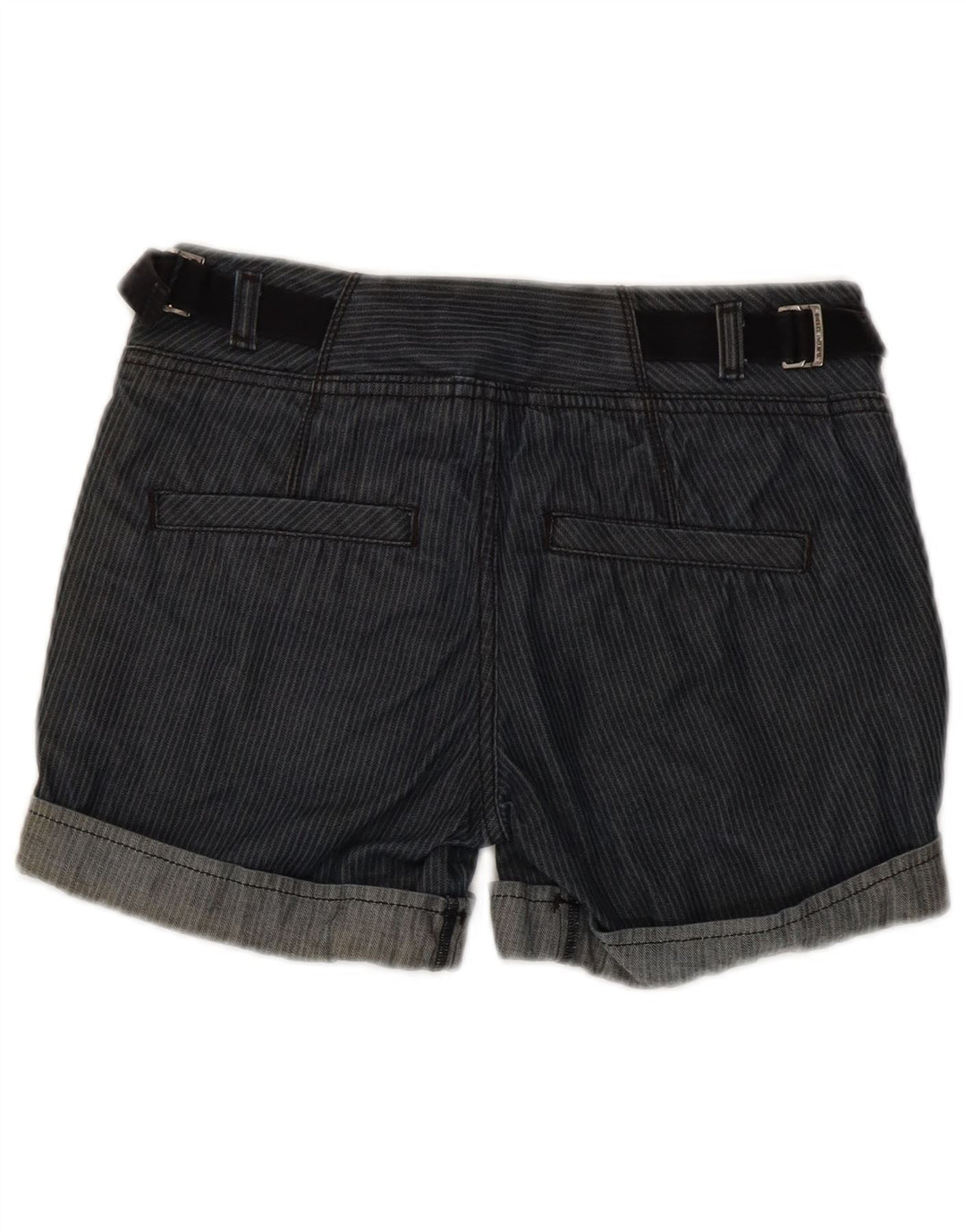 Calça quente feminina Diesel W26 algodão listrado azul pequeno
