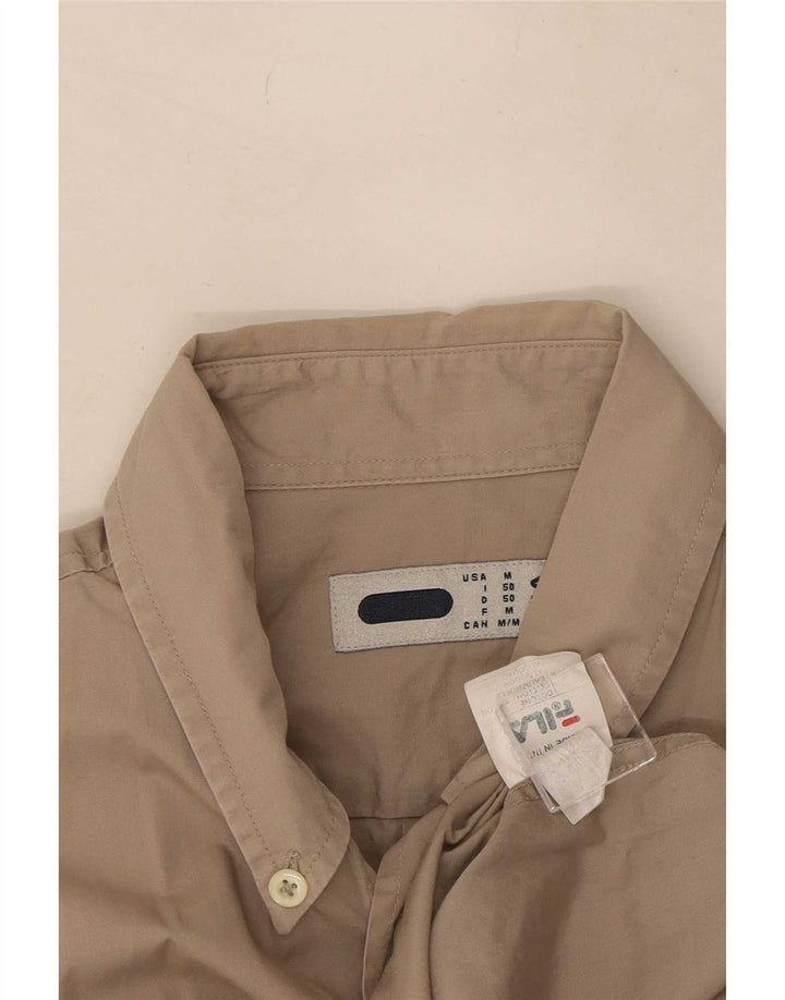 Camisa masculina Fila médio algodão bege