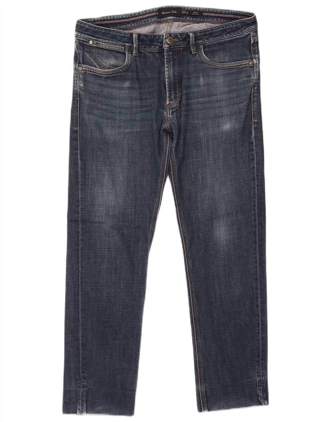 MASSIMO DUTTI Mens Jeans Slim EU 42 Grande W34 L27 Algodão Azul