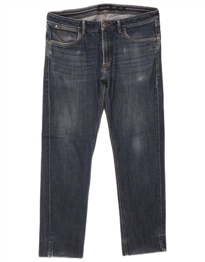 MASSIMO DUTTI Mens Jeans Slim EU 42 Grande W34 L27 Algodão Azul