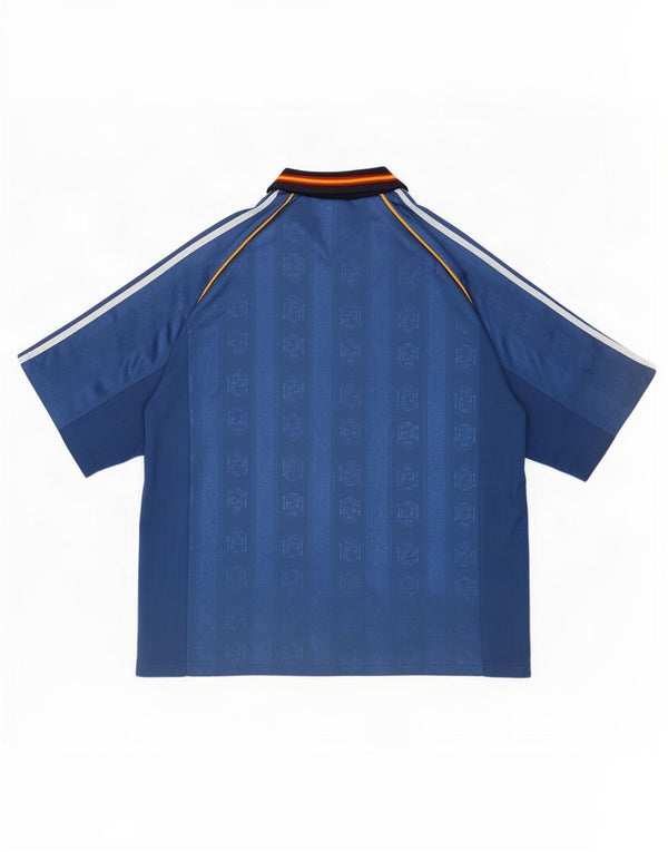 Adidas Mens Espanha 1999-2000 away Football Shirt XL Blue Colourblock