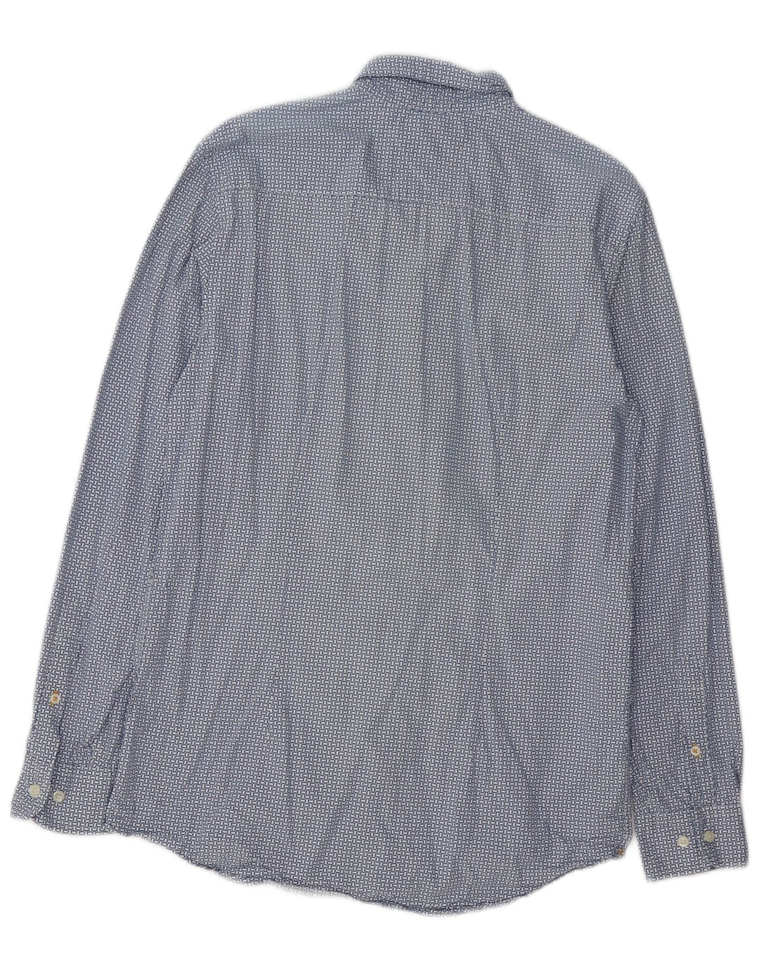 Camisa masculina TOMMY HILFIGER slim fit grande algodão geométrico azul