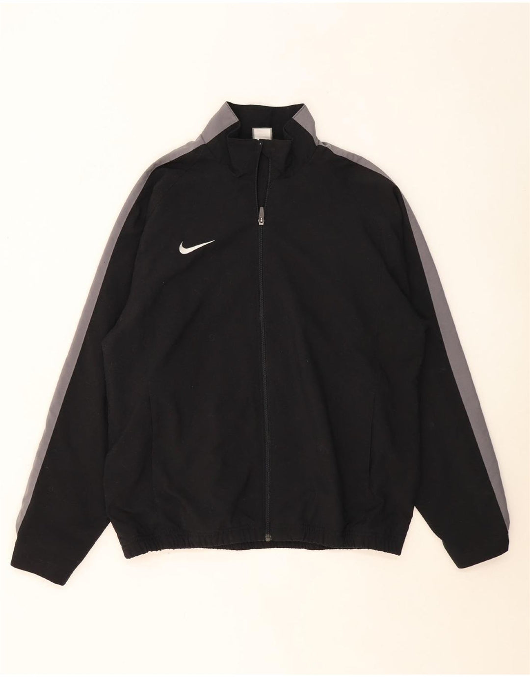 NIKE Mens Tracksuit Top Jacket UK 38/40 Médio Preto Colourblock Poliéster