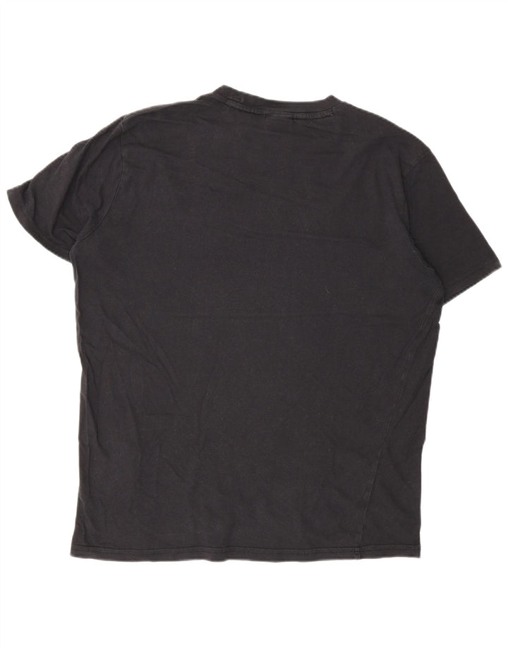 Camiseta gráfica masculina Champion de algodão preto médio