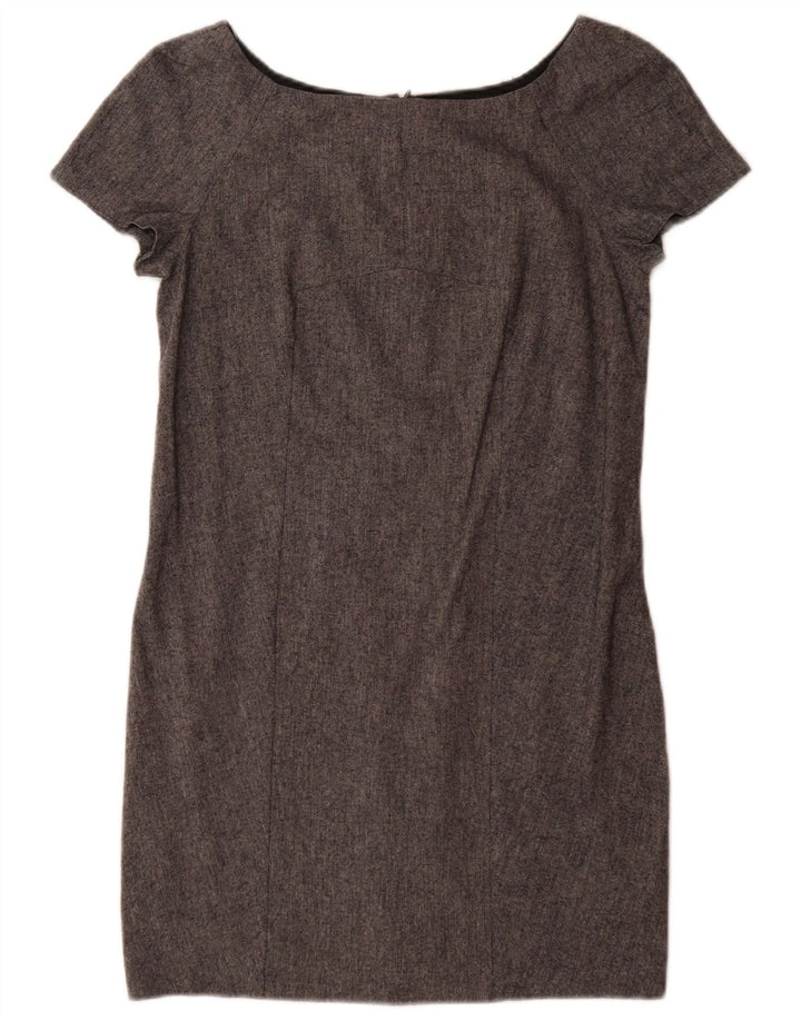 Vestido feminino Zara Shift UK 6 XS cinza manchado viscose