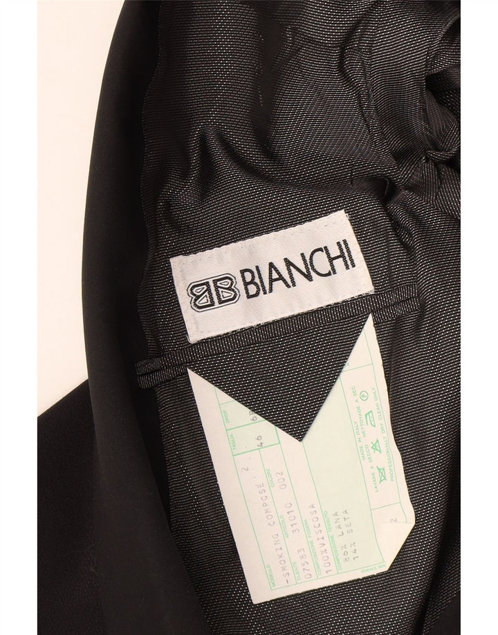 Jaqueta blazer masculina Bianchi com 1 botão IT 46 pequena lã cinza
