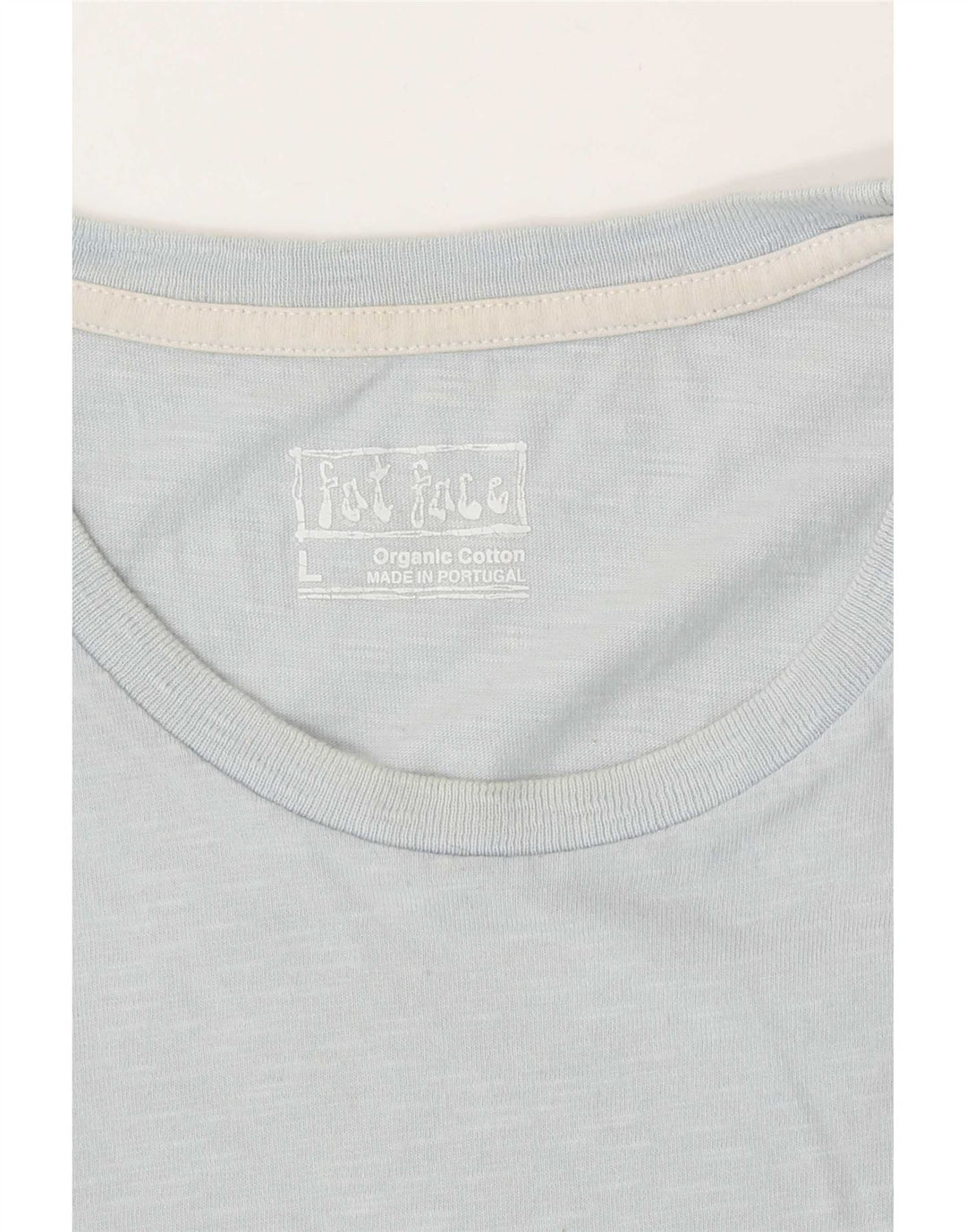 Camiseta gráfica masculina Fat Face Top grande algodão azul