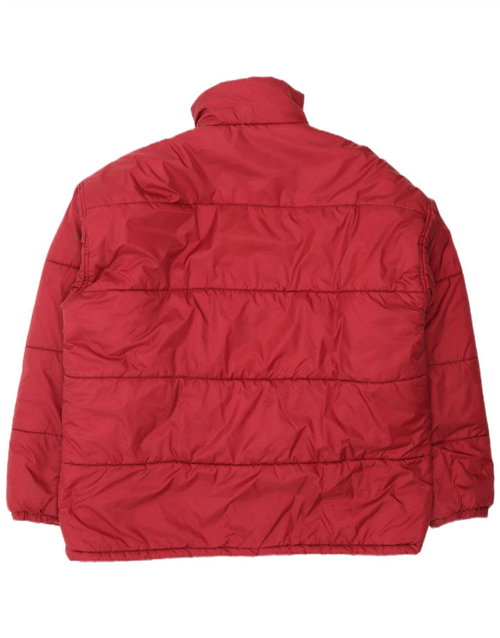 Jaqueta acolchoada masculina vintage UK 42 XL vermelha