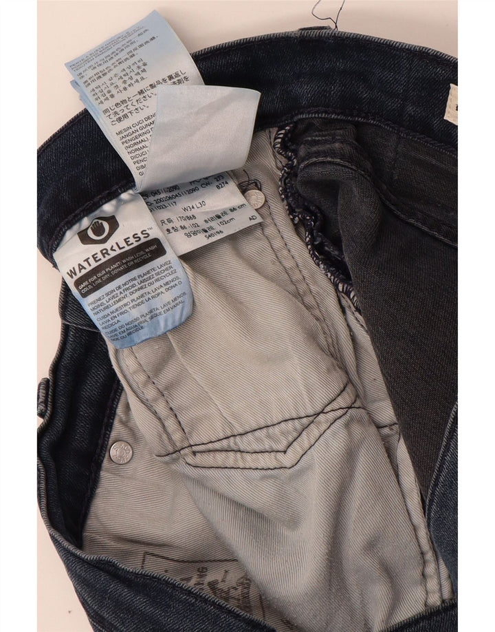 LEVI'S Jeans Slim Masculino W34 L30 Azul Algodão