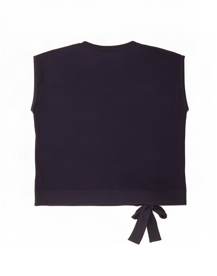 Blusa feminina sem mangas Marks & Spencer Reino Unido 12 médio azul marinho