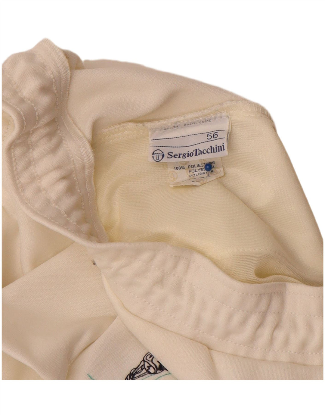 Shorts esportivos gráficos masculinos Sergio Tacchini IT 56 XL branco