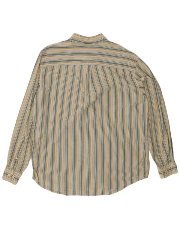 EDDIE BAUER Mens Flannel Shirt Large Multicoloured Striped Cotton