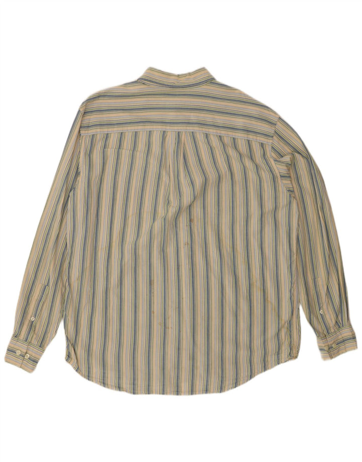 Camisa masculina de flanela EDDIE BAUER grande algodão listrado multicolorido