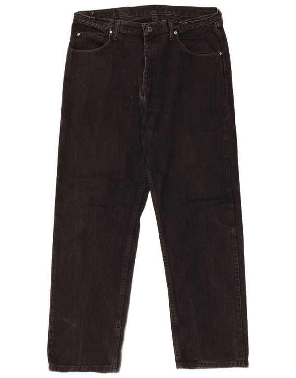 Wrangler masculino relaxado ajuste jeans retos W36 L32 algodão preto