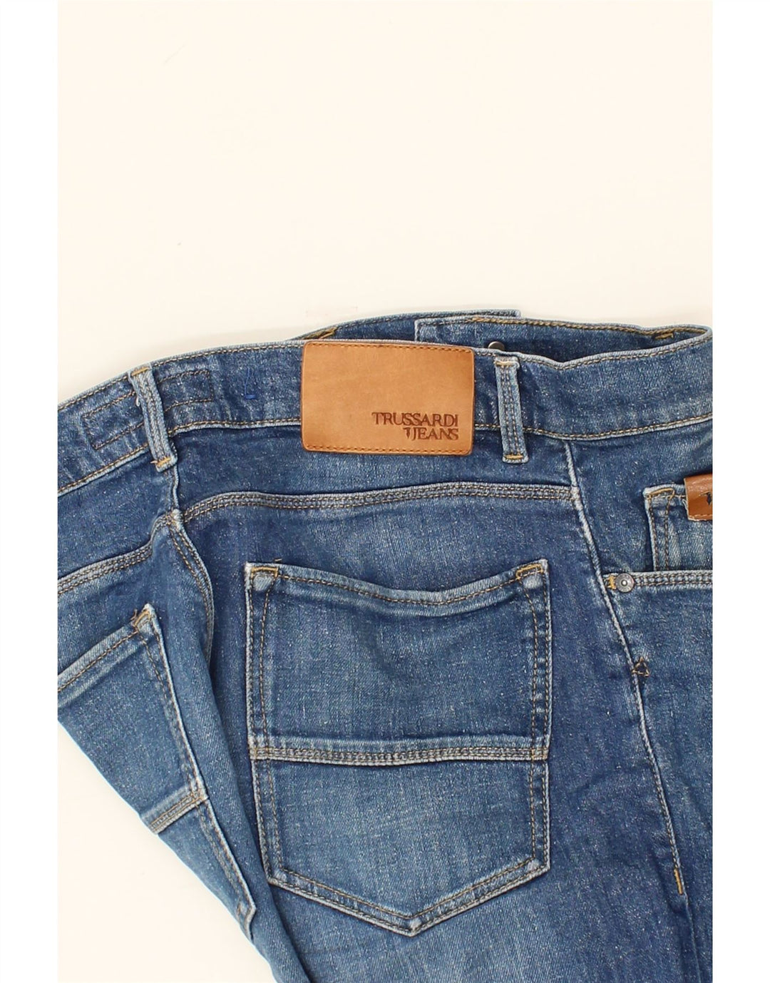 TRUSSARDI Mens Slim Jeans W31 L28 Blue Cotton Vintage Trussardi and Second-Hand Trussardi from Messina Hembry 