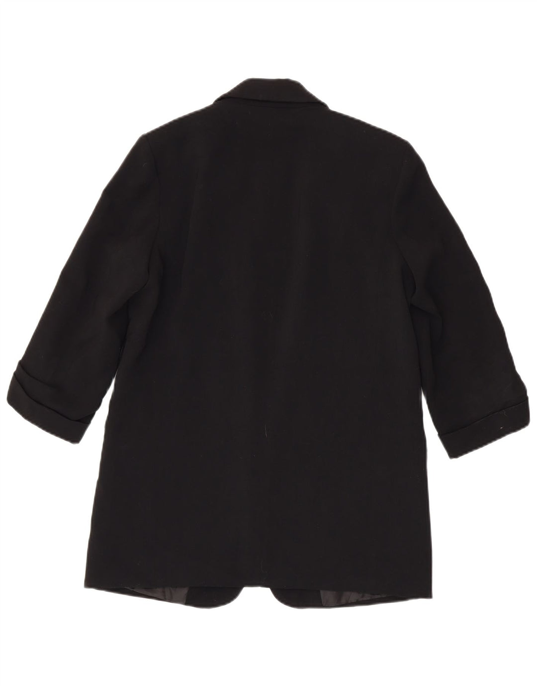 Zara Jaqueta Blazer Feminina Manga 3/4 Aberta Reino Unido 14 Médio Preto Poliéster