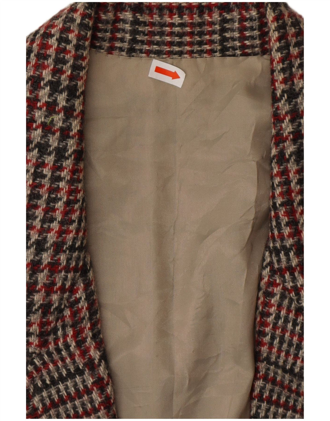 Jaqueta blazer feminina VINTAGE Reino Unido 16 grande houndstooth multicolorido